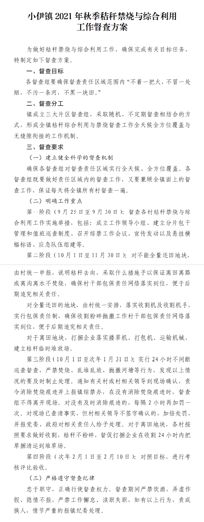 小伊镇2021年秋季秸秆禁烧与综合利用工作督查方案.png